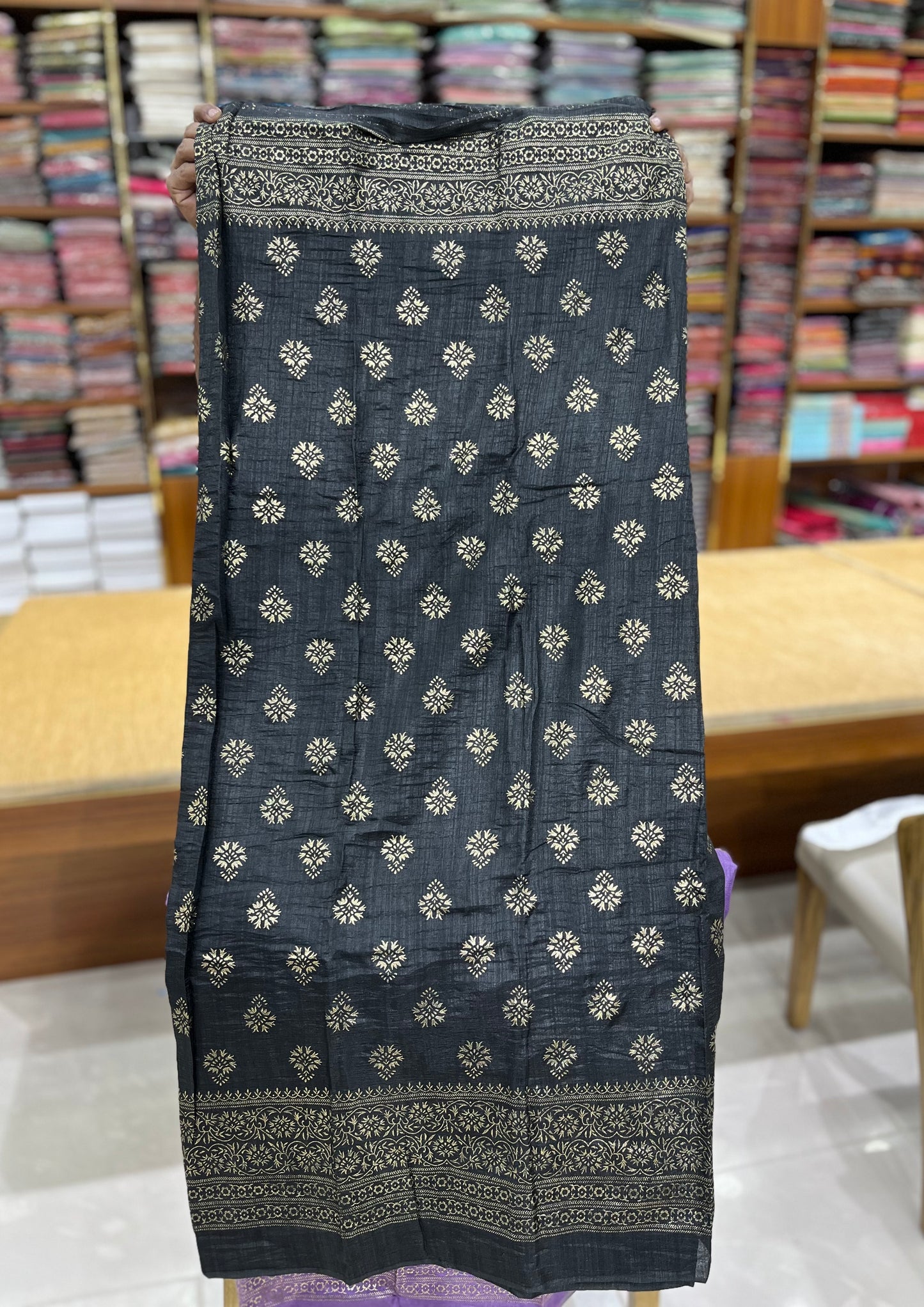 Vichitra Model Foil Print Saree