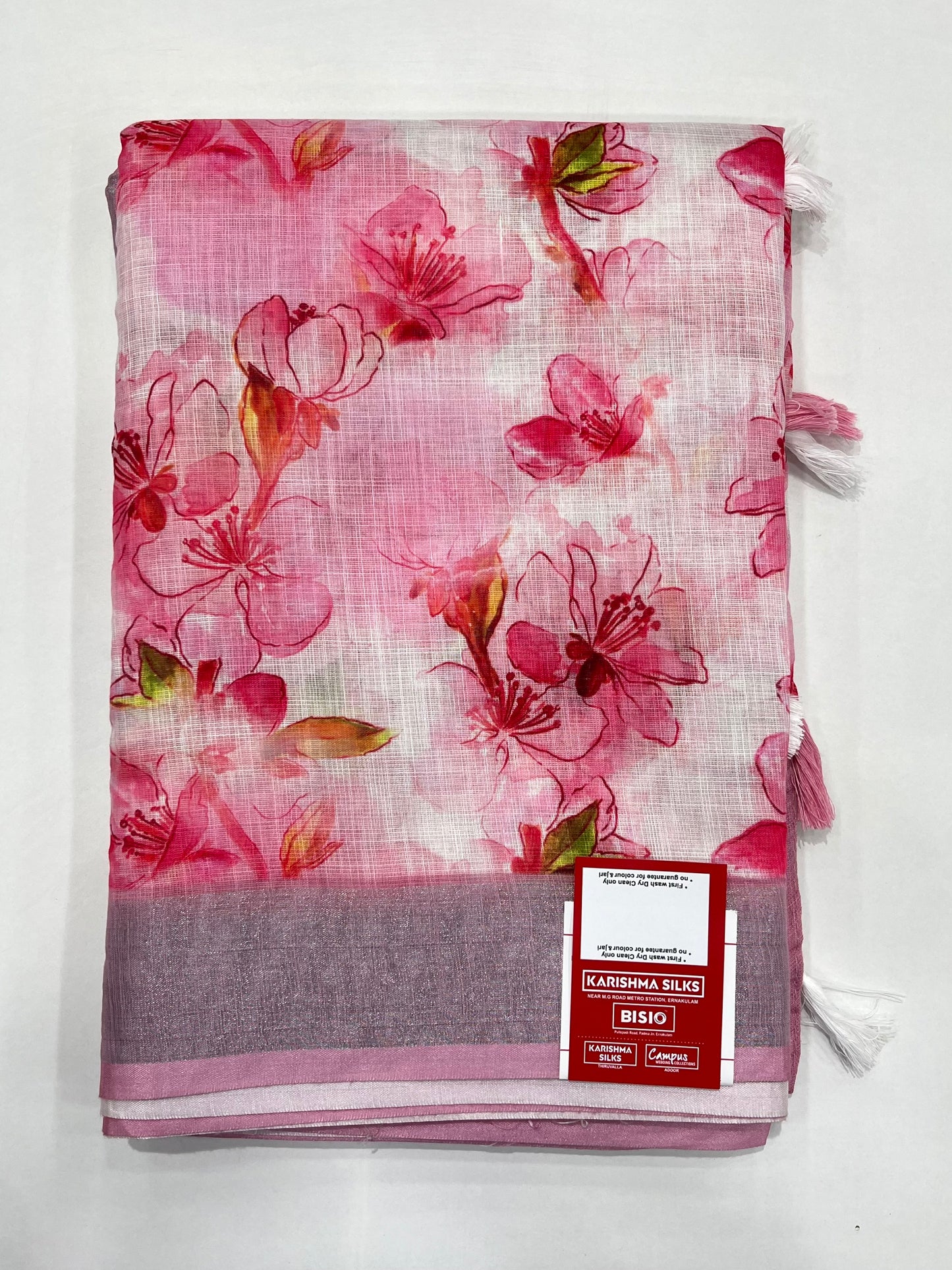 Digital Print Semi Linen Saree