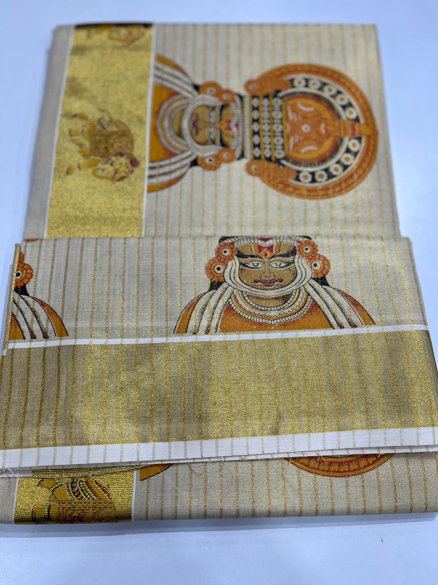 Kadhakali Digital Printed Tissue Setsaree