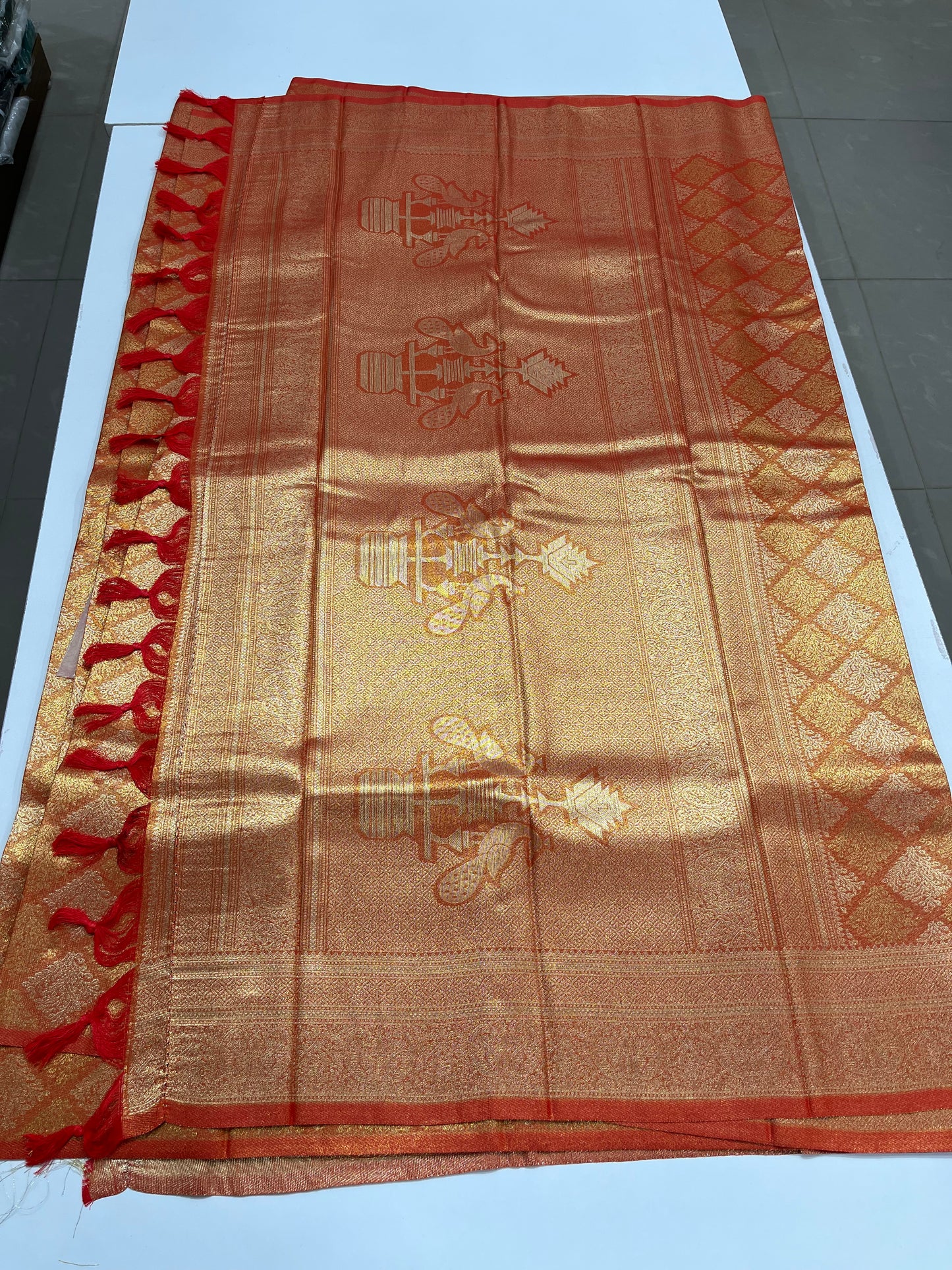 Premium semi silk tissue saree