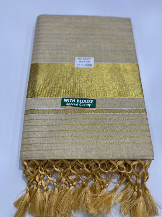 Striped Tissue Setsaree