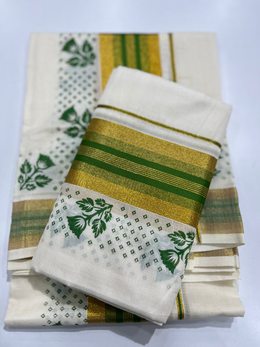 Printed set Dhothi