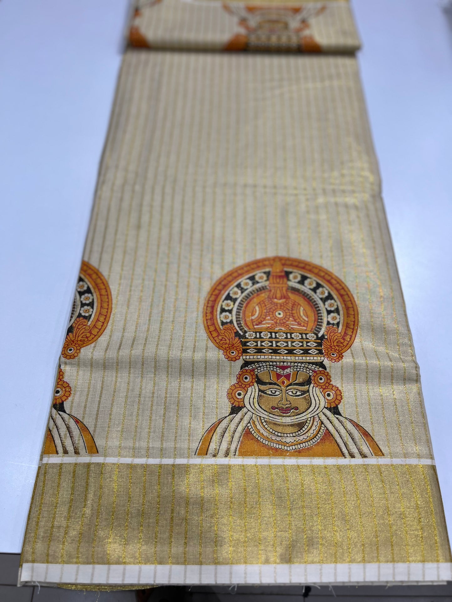 Kadhakali Digital Printed Tissue Setsaree