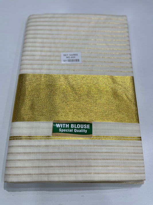 Cotton Striped Setsaree