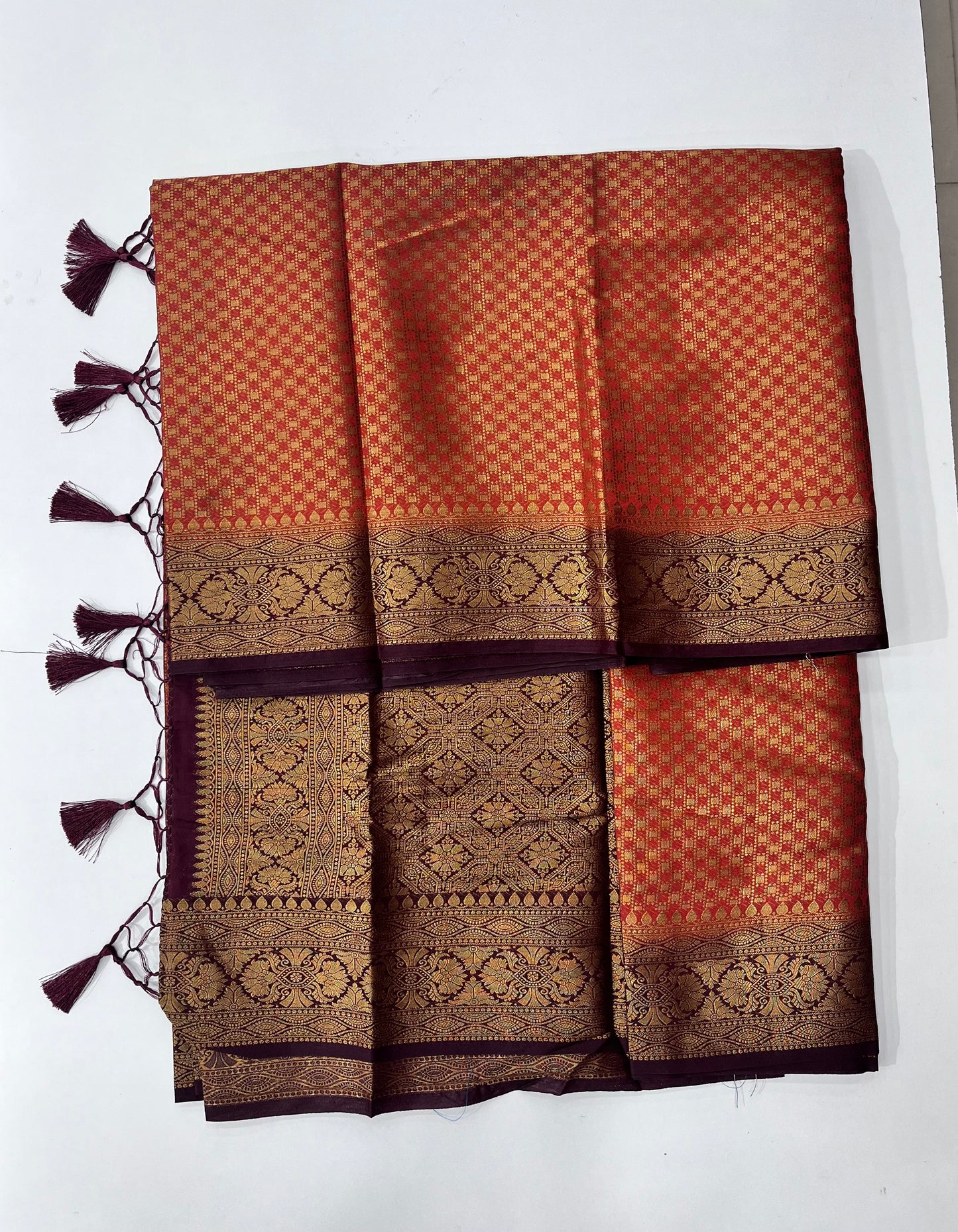 Rest Orange Banarasi Sarees