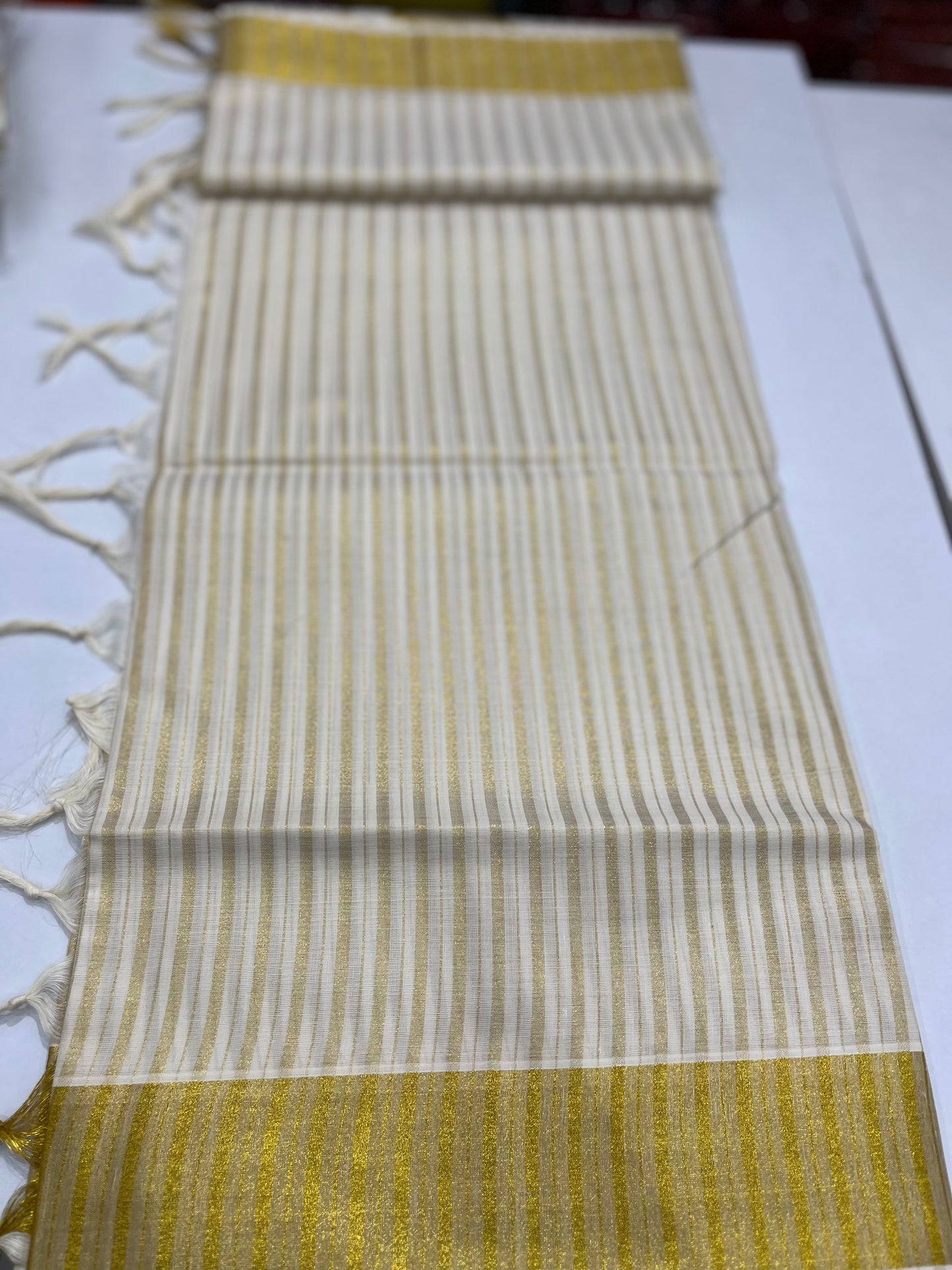 Cotton Striped Setsaree