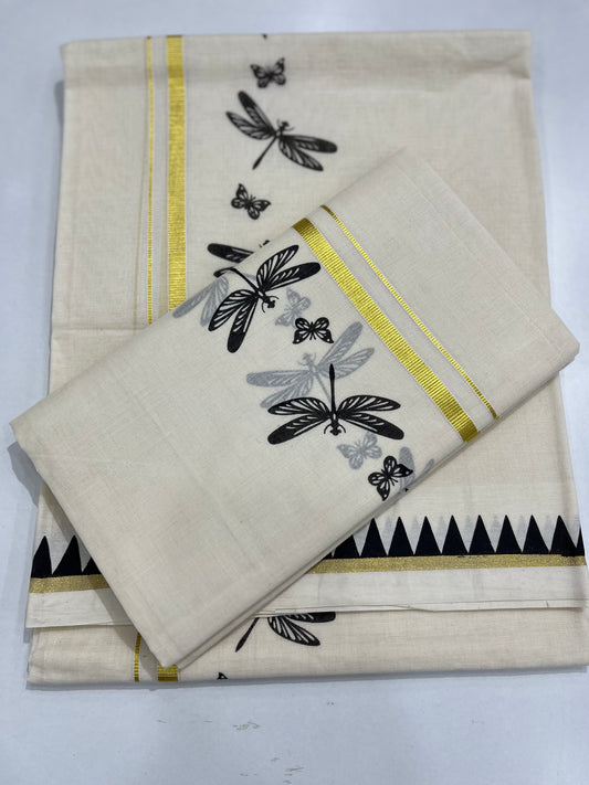 Thumbi Printed Set Mundu
