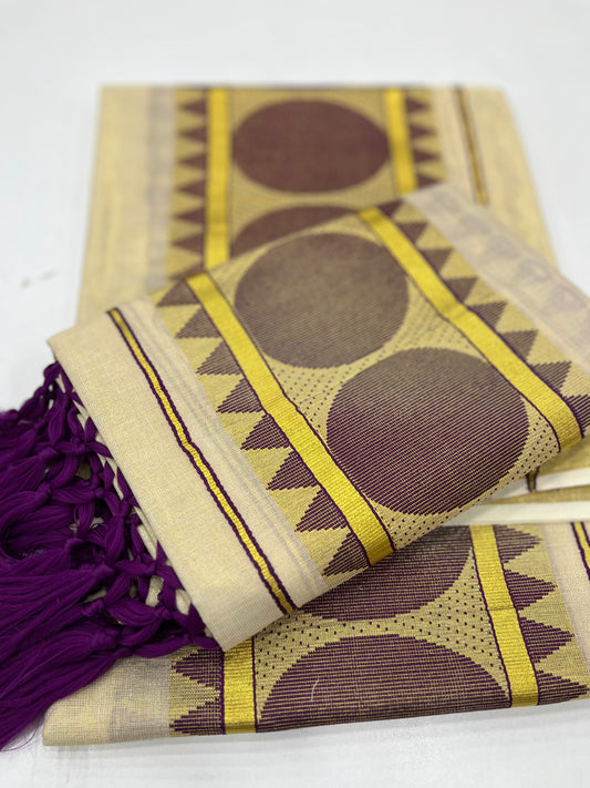 Polka Dots Tissue Setdhothi ( ONAM26 )