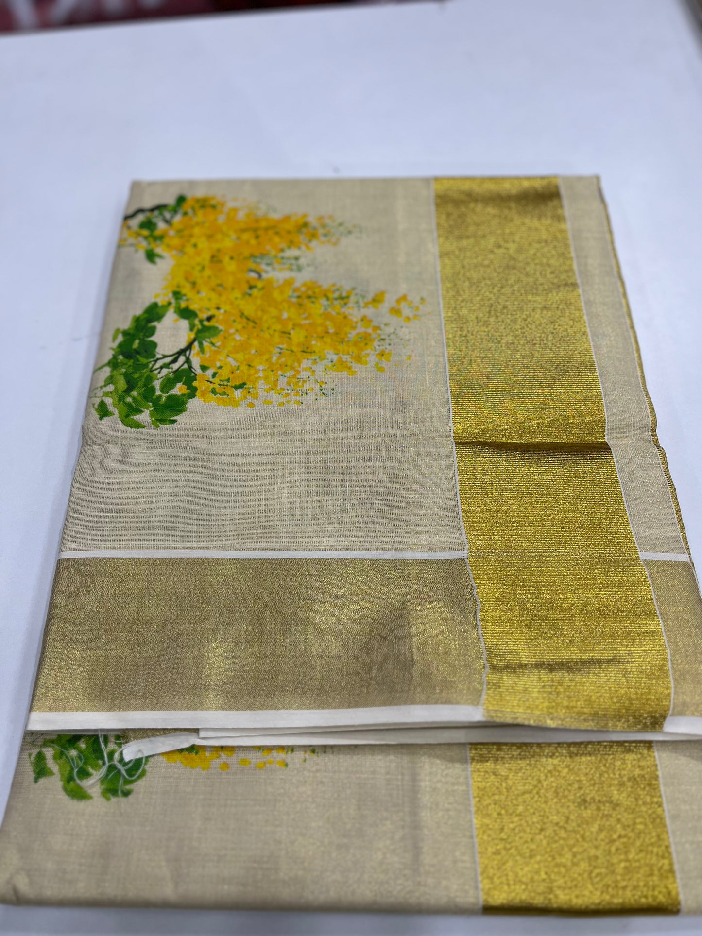 Kanikkonna Printed Tissue Setsaree