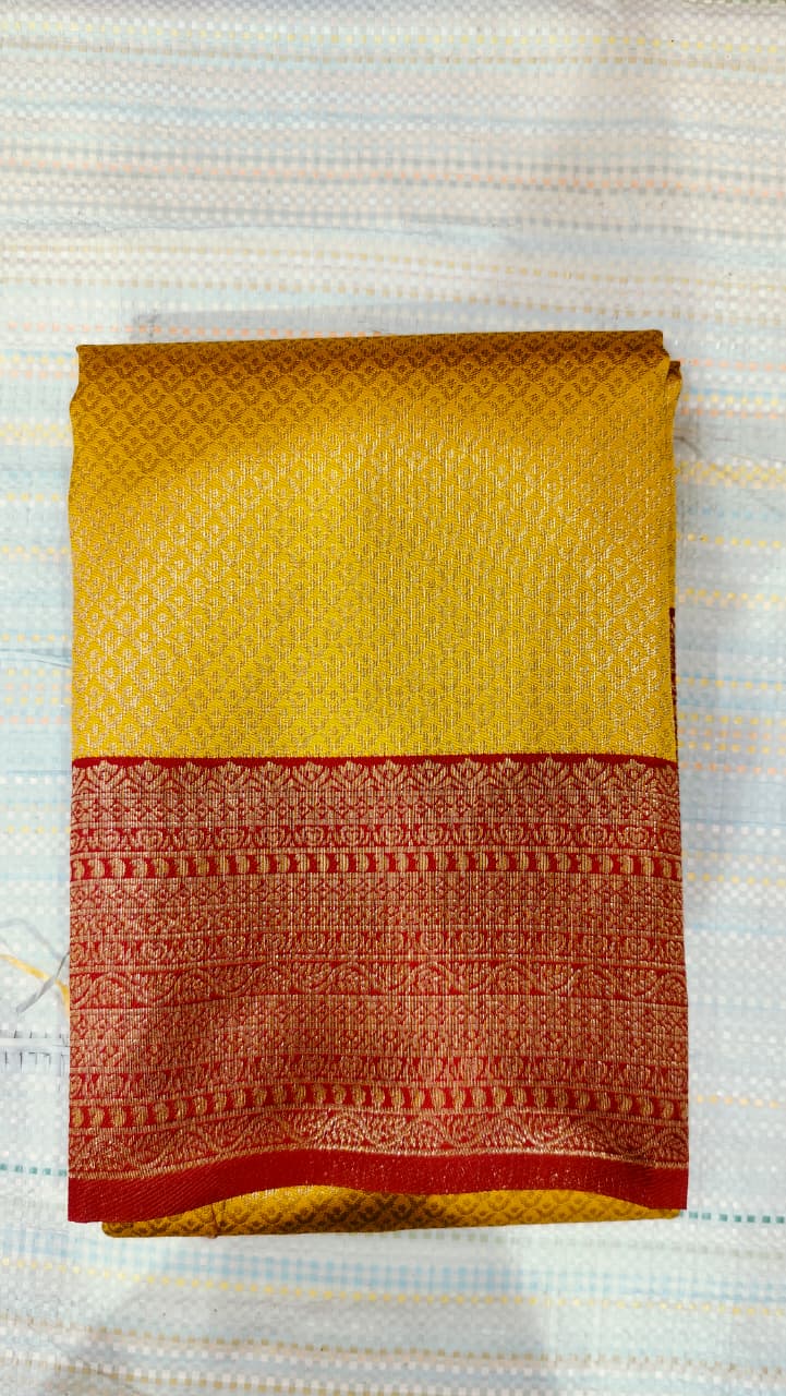 Semi Silk Brocade Sarees