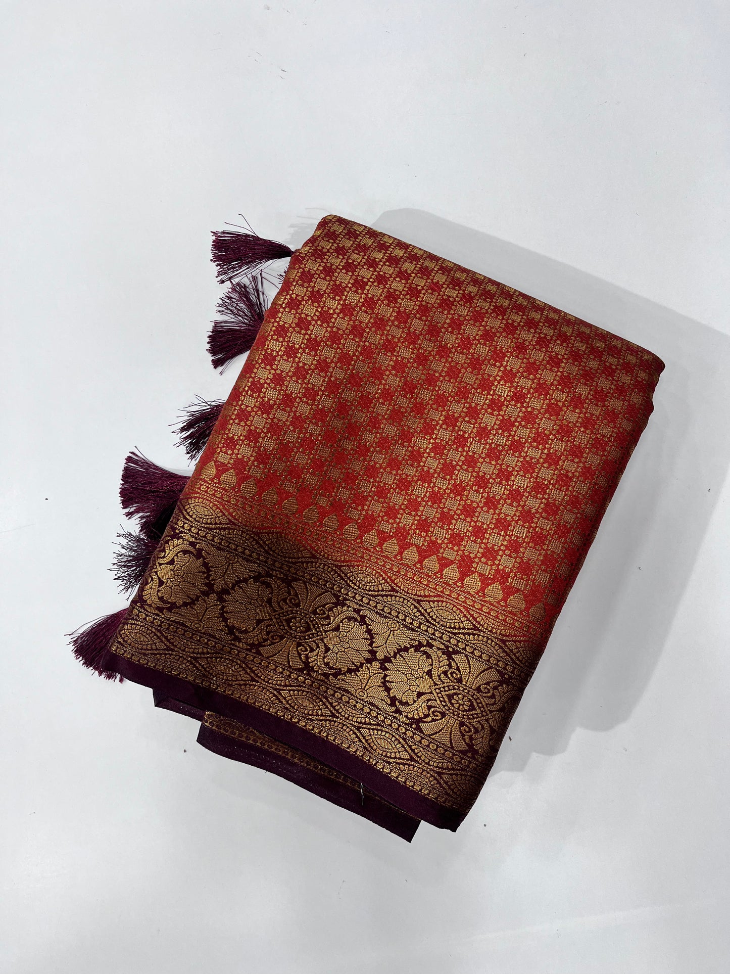 Rest Orange Banarasi Sarees