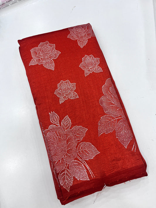 Kashmiri silks foil print (KS0011)