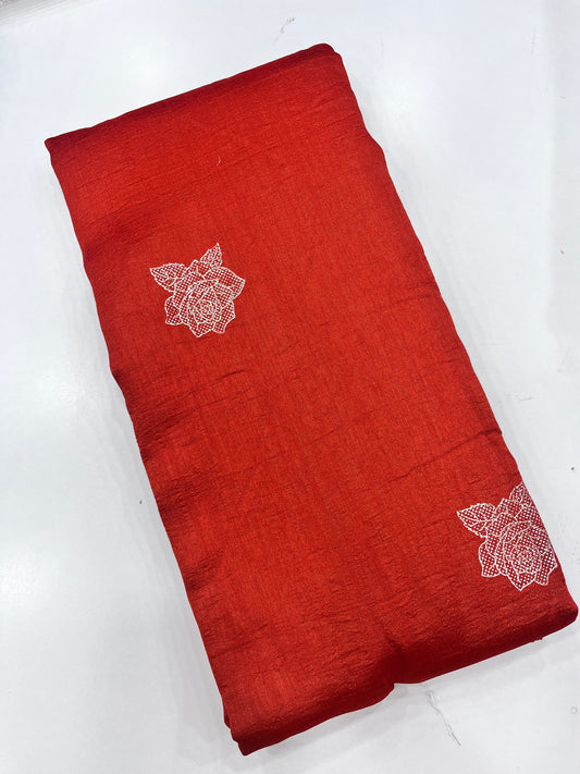 Kashmiri silks foil print (KS0011)
