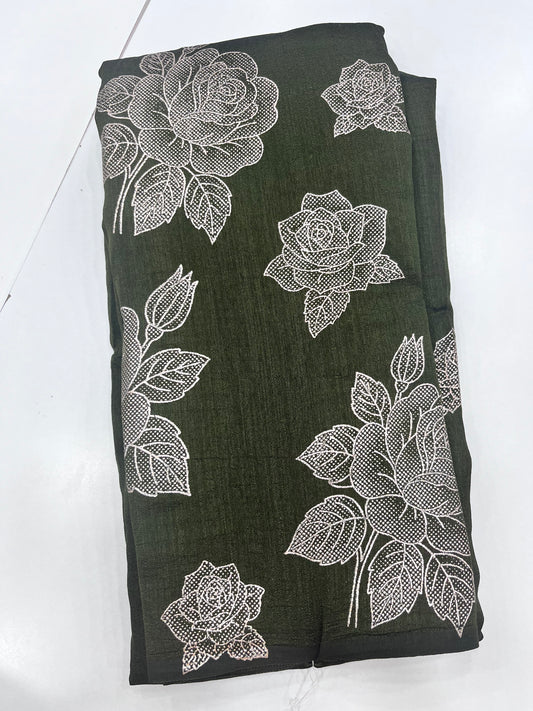 Kashmiri silks foil print (0014)