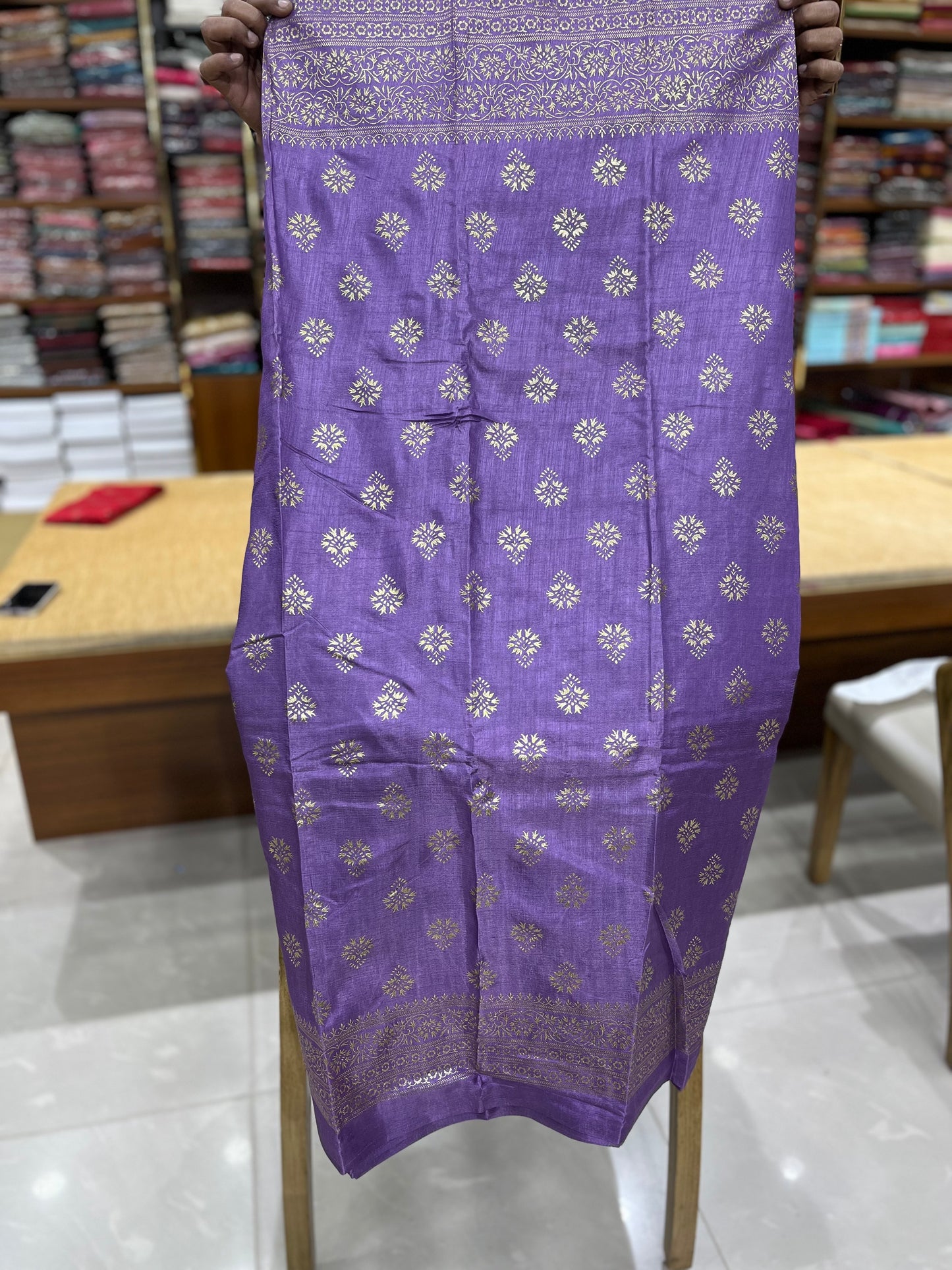 Vichitra Model Foil Print Saree